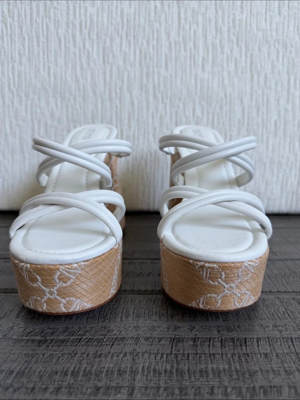 MICHAEL Michael Kors White Strappy Platform Sandals